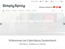 Tablet Screenshot of fabricspray.de